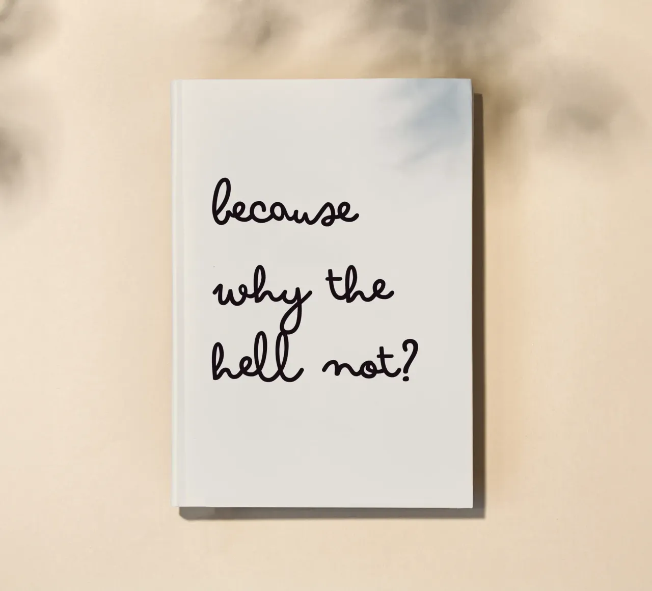 Because Why the Hell Not? | Fun & Playful Handwritten Print notebook by PrintCessStudio