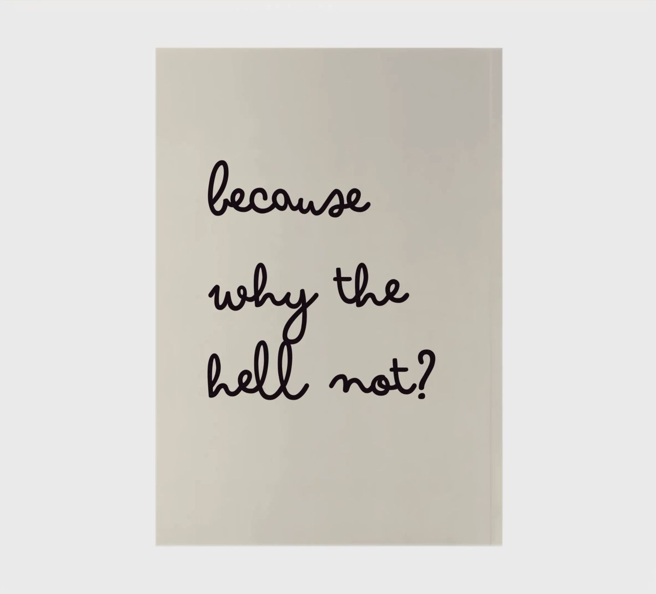 Because Why the Hell Not? | Fun & Playful Handwritten Print diario da PrintCessStudio