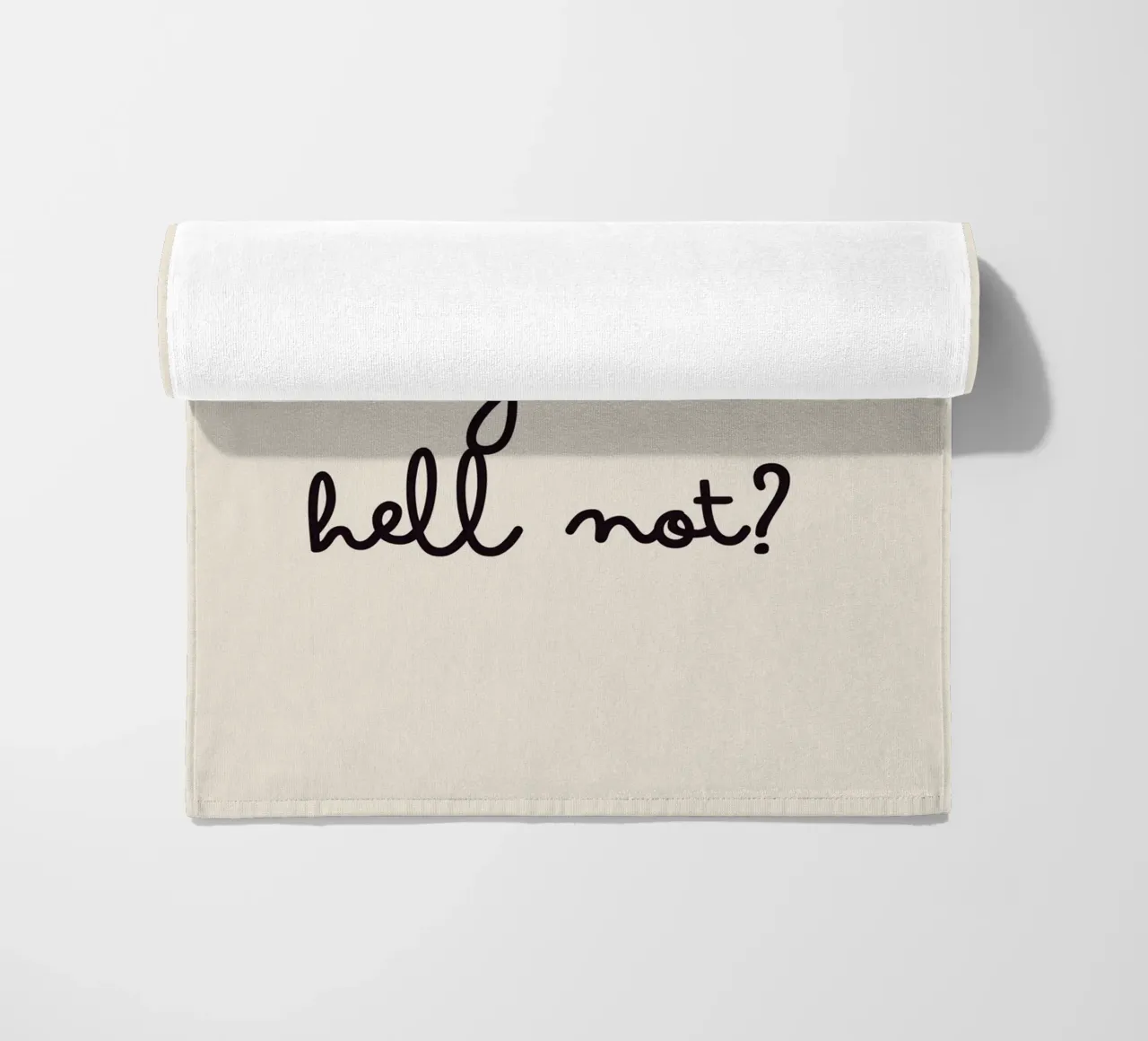 Because Why the Hell Not? | Fun & Playful Handwritten Print serviette de plage de PrintCessStudio