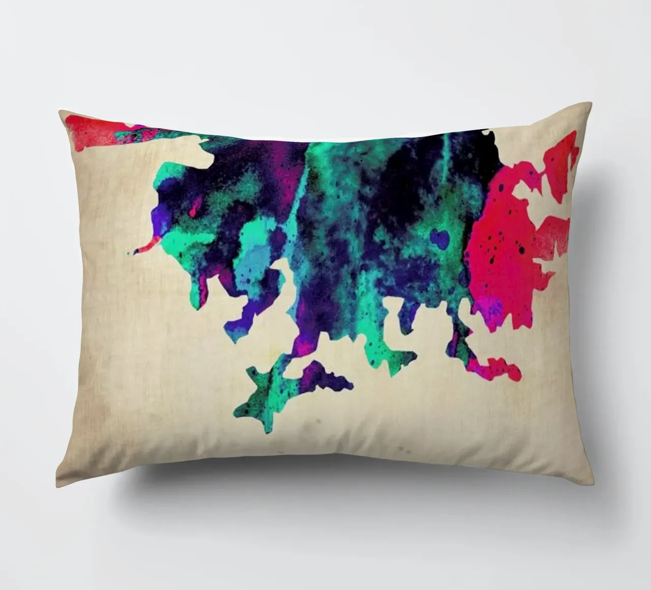 Florence Watercolor Map cuscino da Naxart