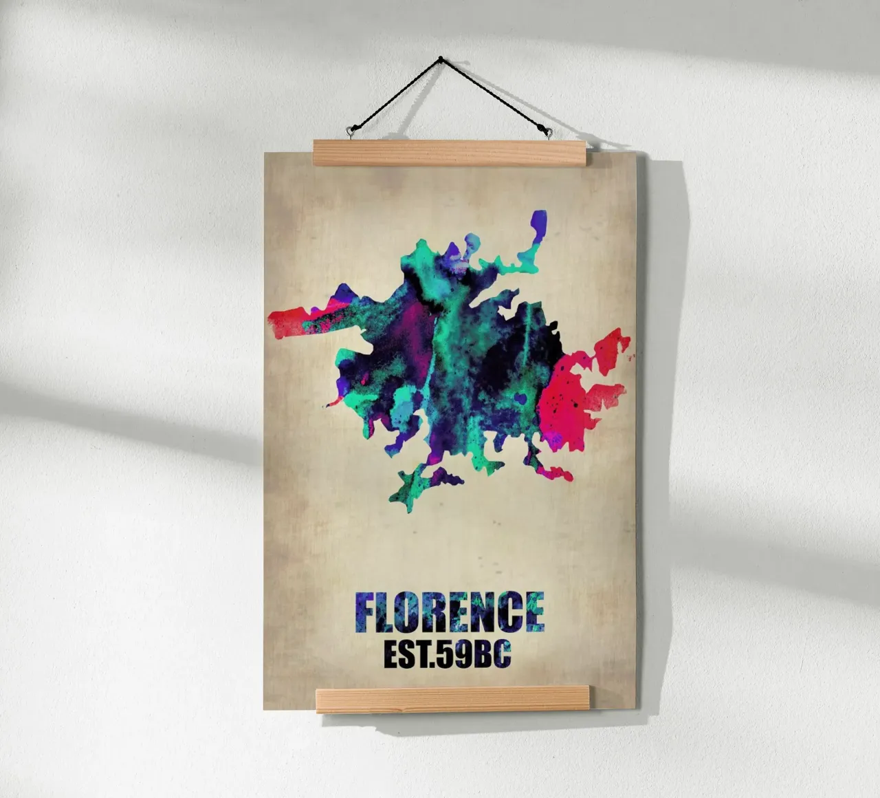 Florence Watercolor Map carta hahnemühle da Naxart