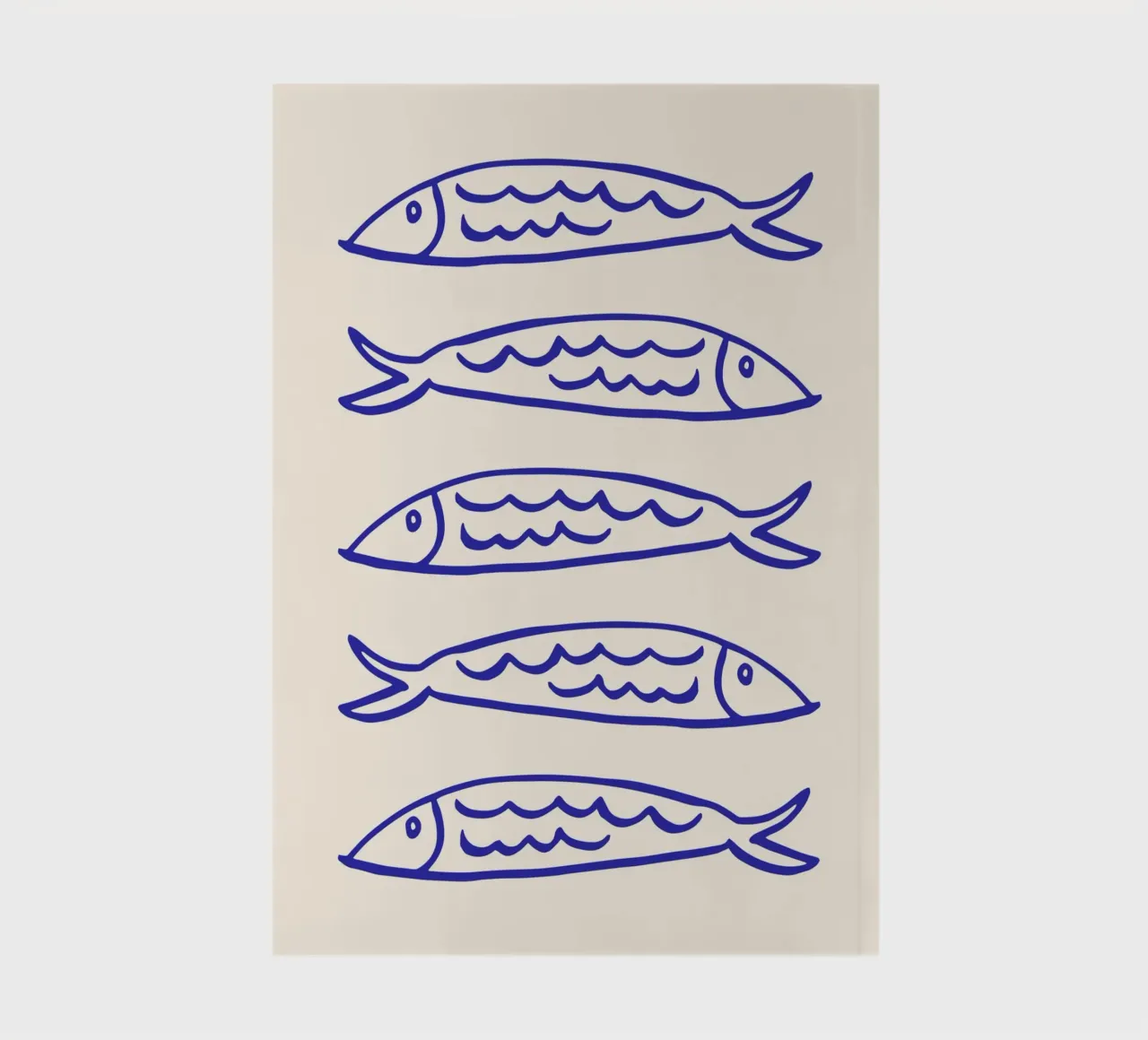 Blue Fish | Serene and Stylish Coastal Print notebook by PrintCessStudio