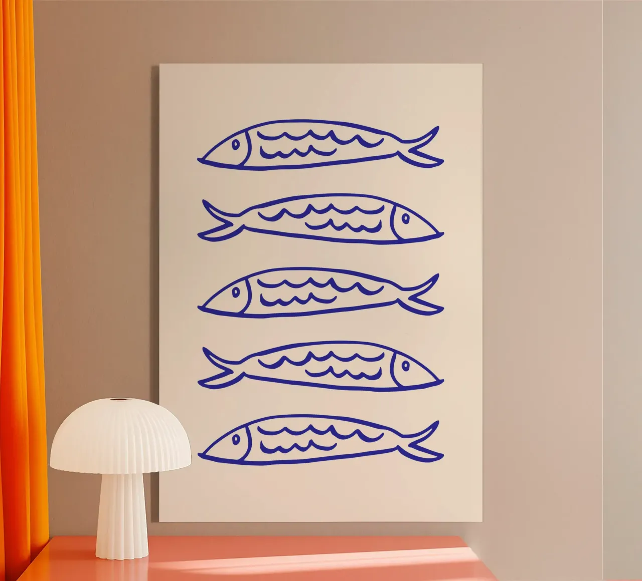 Blue Fish | Serene and Stylish Coastal Print plexiglass da PrintCessStudio