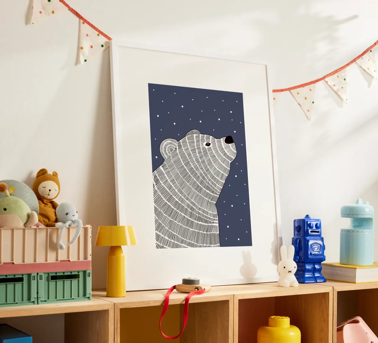 Bär mit Sternenhimmel carta hahnemühle da BAINAI KIDS