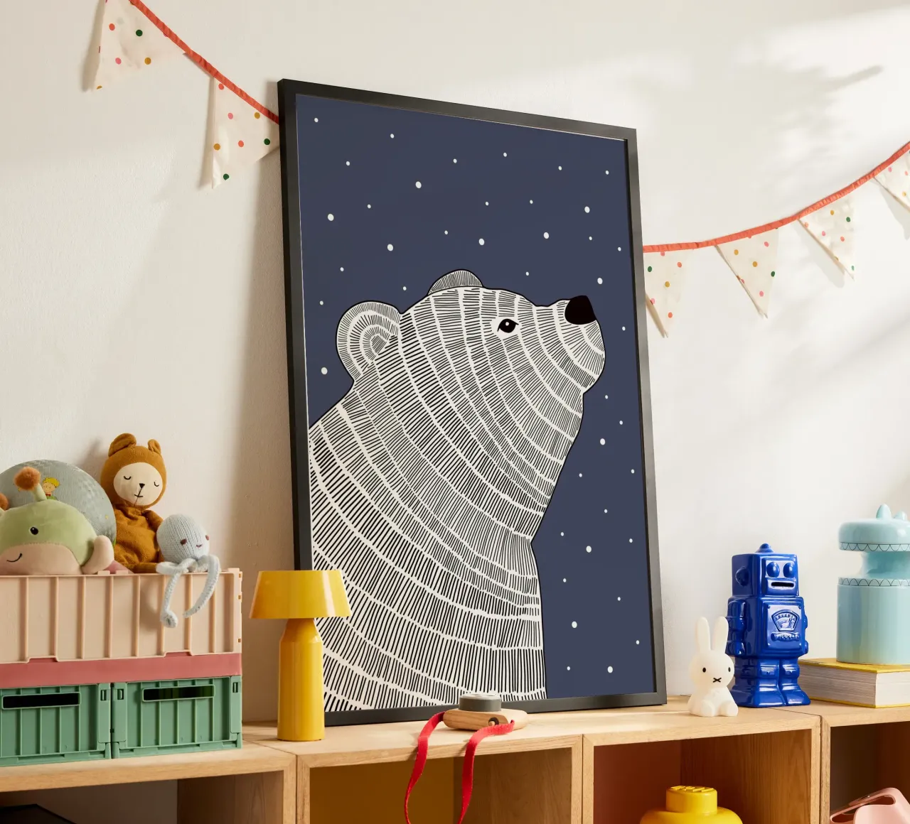 Bär mit Sternenhimmel carta hahnemühle da BAINAI KIDS
