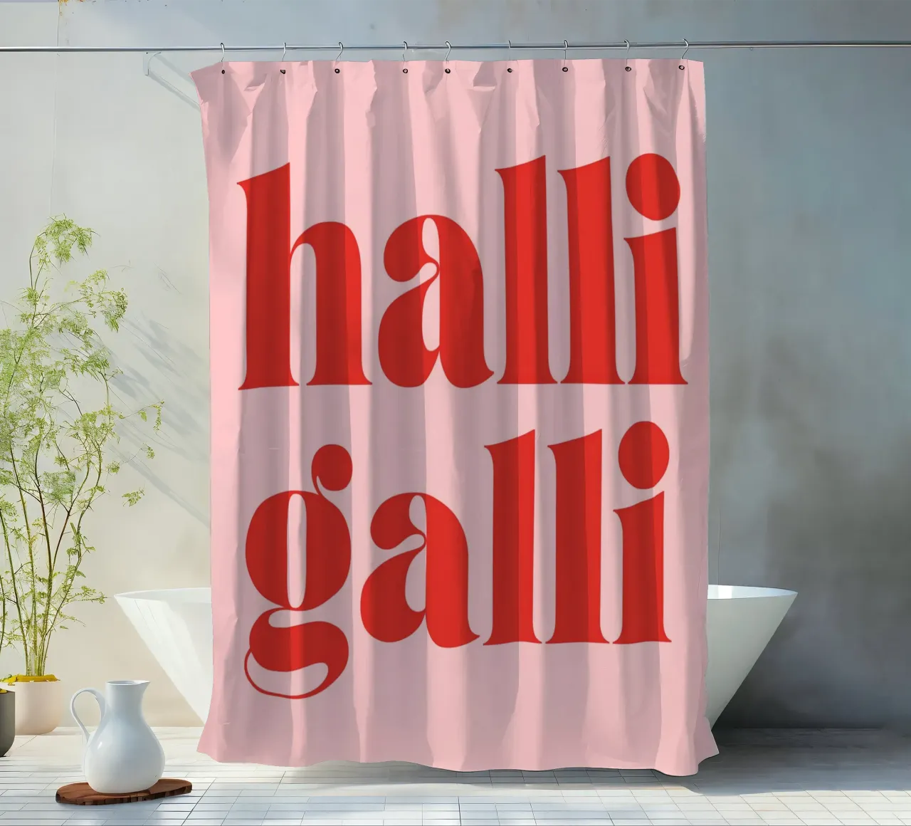 Halligalli | Lustiges & Lebhaftes Statement Print tenda da doccia da PrintCessStudio