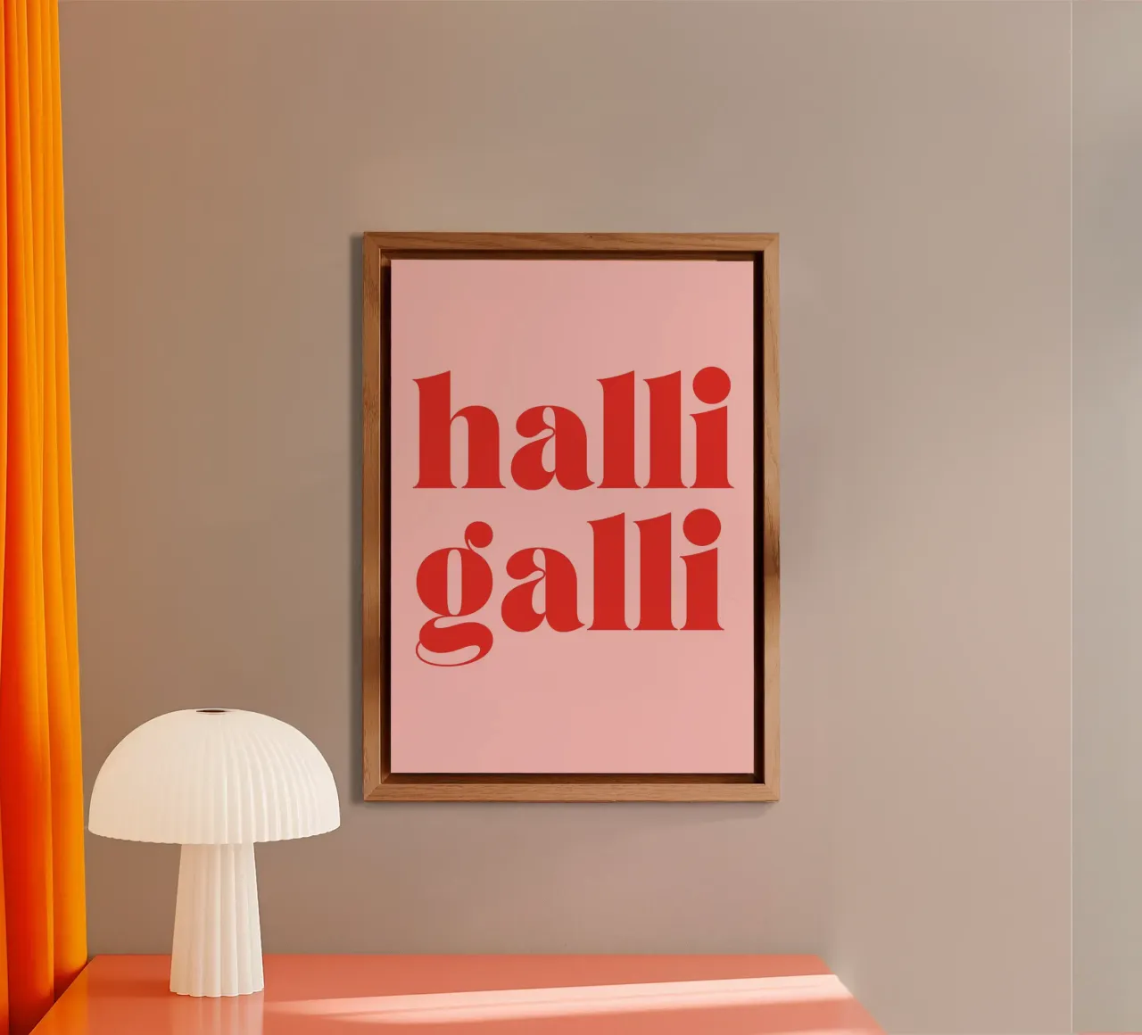 Halligalli | Lustiges & Lebhaftes Statement Print alluminio dibond da PrintCessStudio