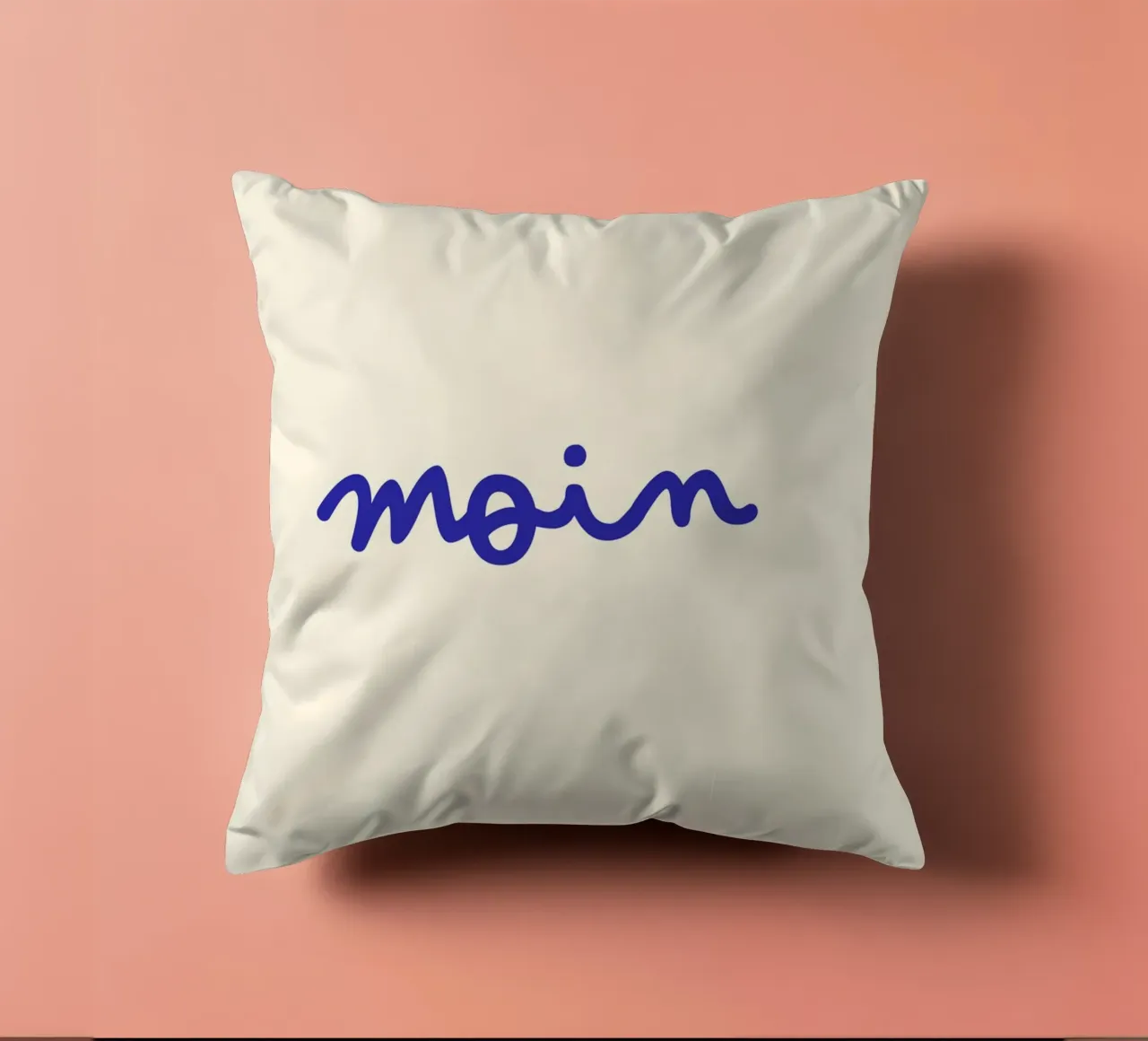 Moin | Handgeschriebener Statement Print Kissen von PrintCessStudio