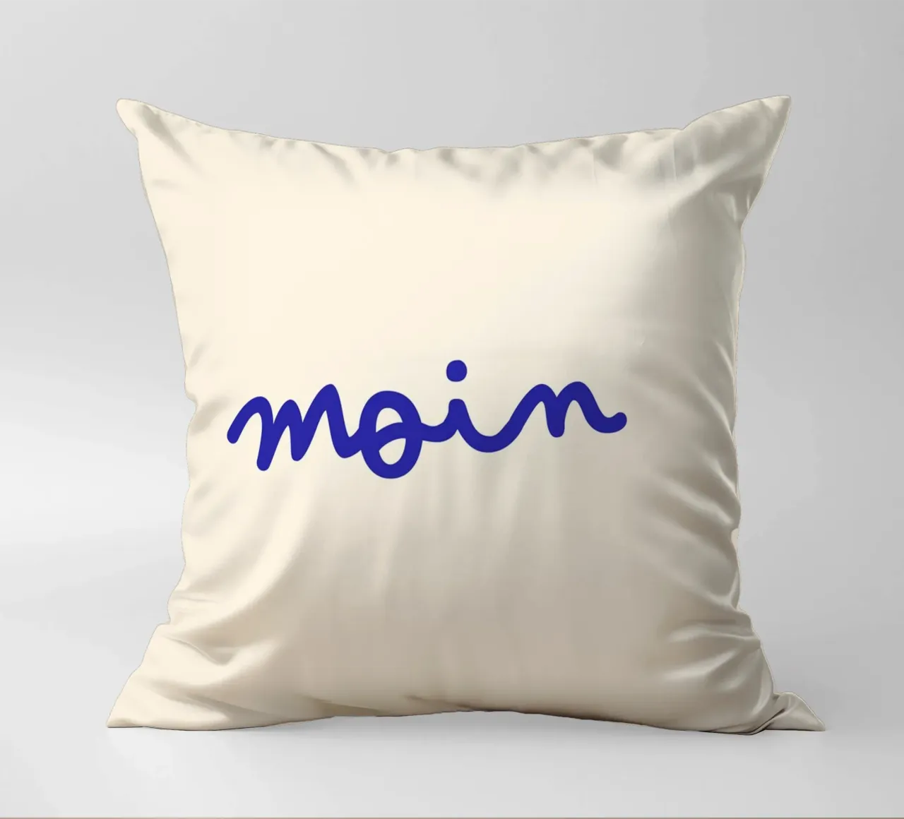 Moin | Handgeschriebener Statement Print Kissen von PrintCessStudio