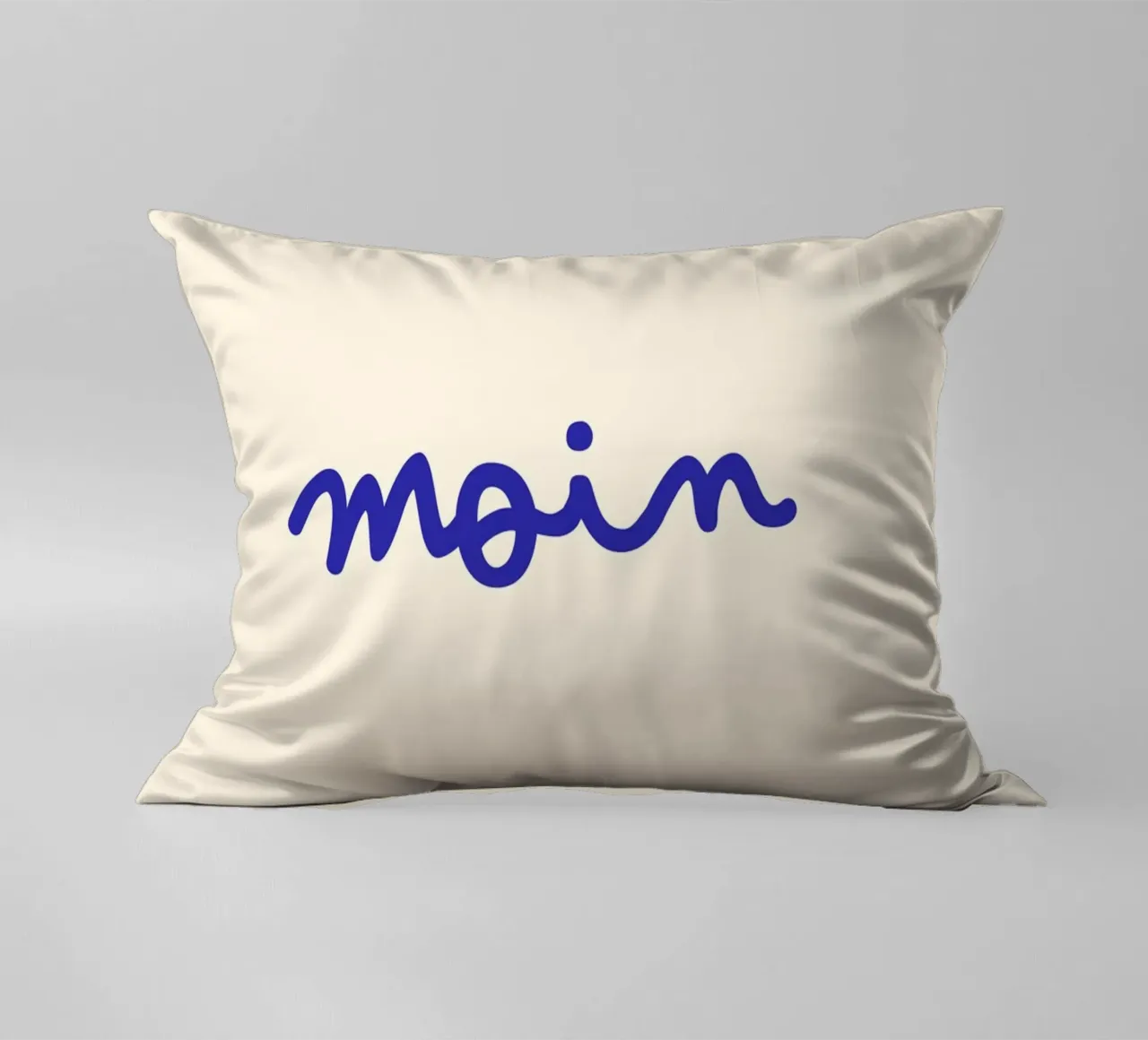 Moin | Handgeschriebener Statement Print Kissen von PrintCessStudio