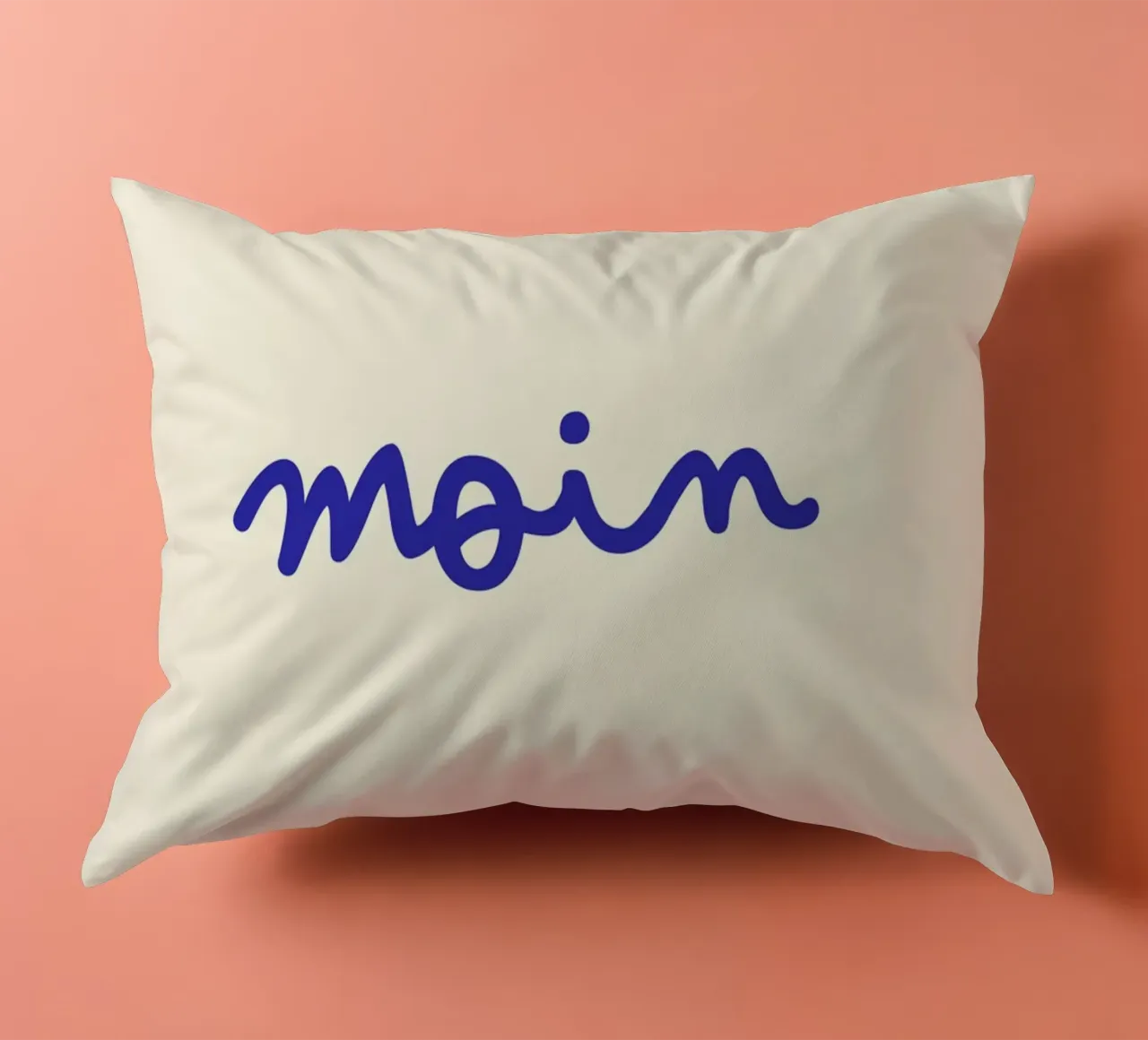 Moin | Handgeschriebener Statement Print Kissen von PrintCessStudio