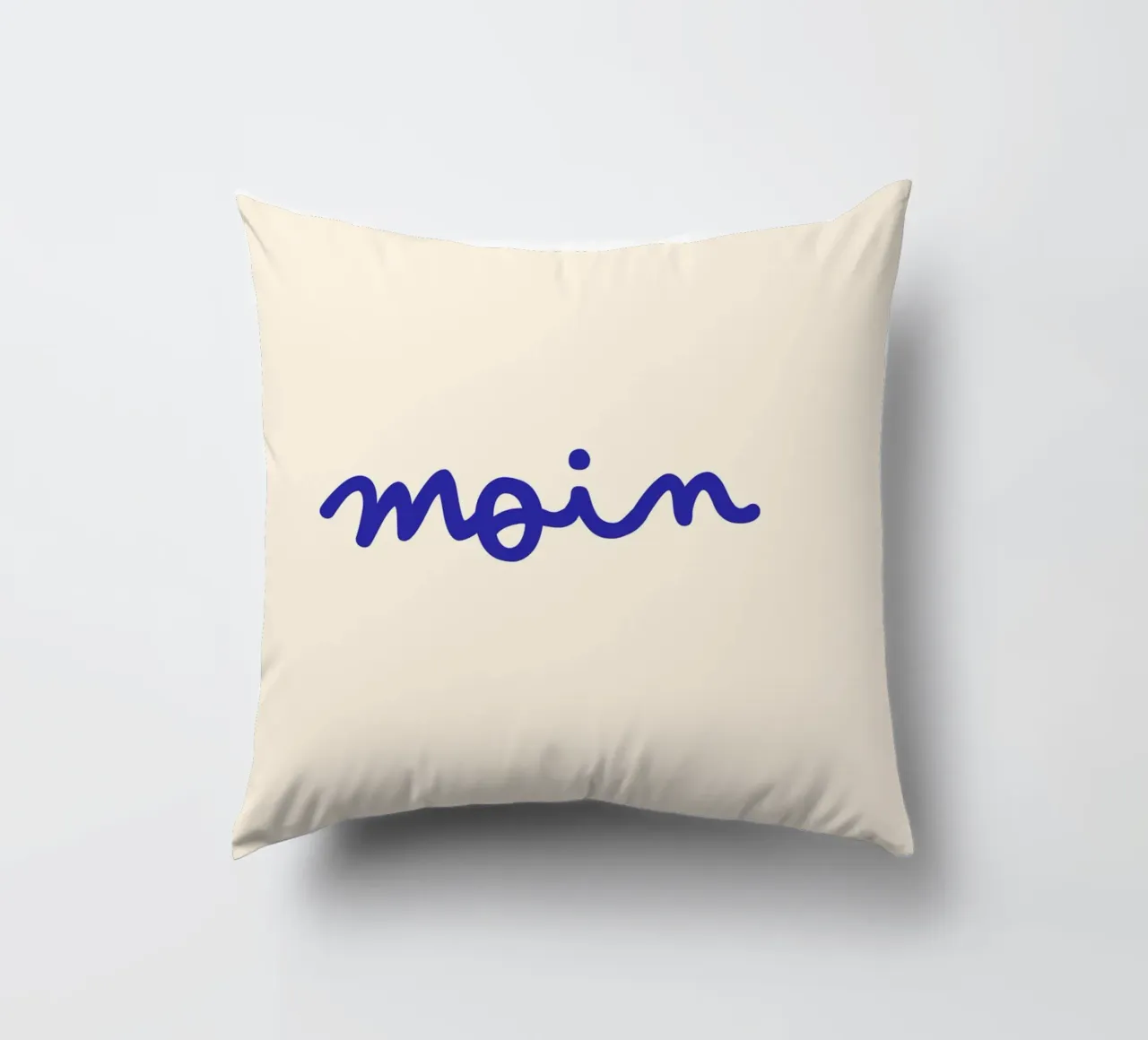 Moin | Handgeschriebener Statement Print Kissen von PrintCessStudio
