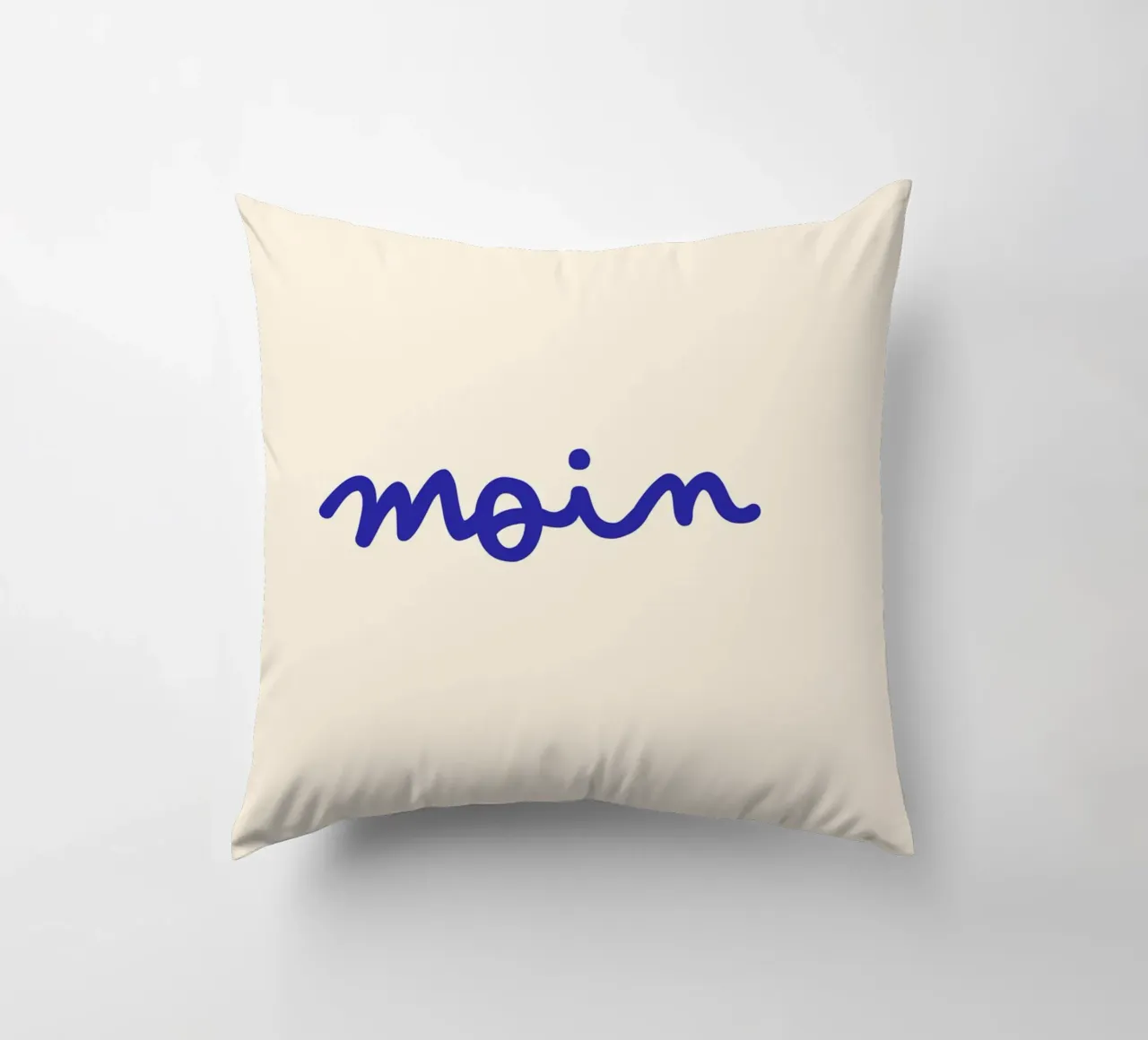 Moin | Handgeschriebener Statement Print Kissen von PrintCessStudio