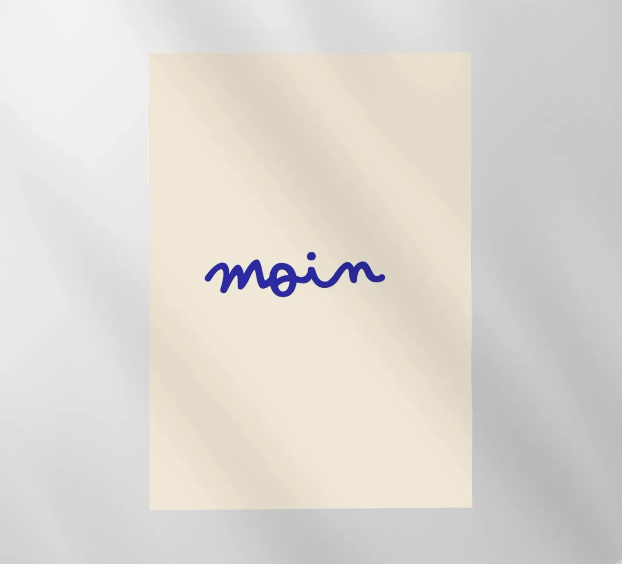 Moin | Handgeschriebener Statement Print pellicola backlit da PrintCessStudio