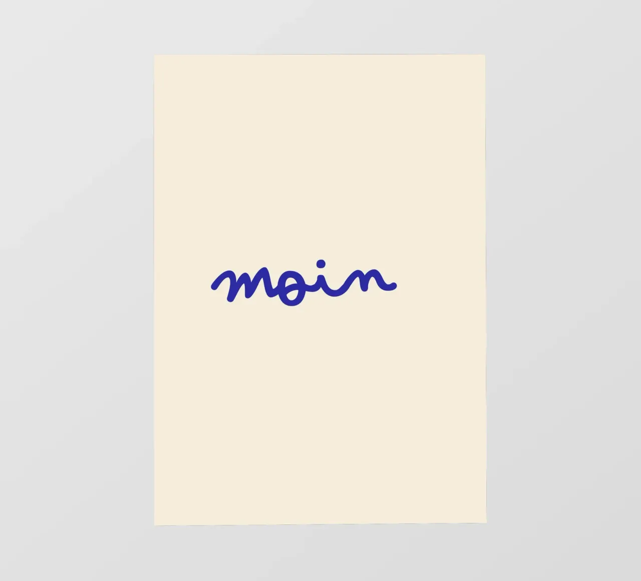 Moin | Handgeschriebener Statement Print Backlit Folie von PrintCessStudio