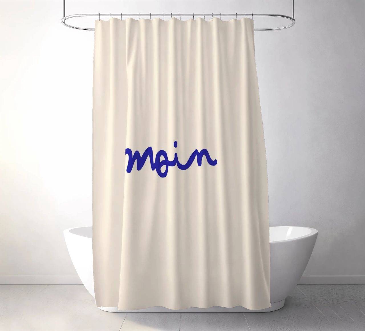 Moin | Handgeschriebener Statement Print tenda da doccia da PrintCessStudio