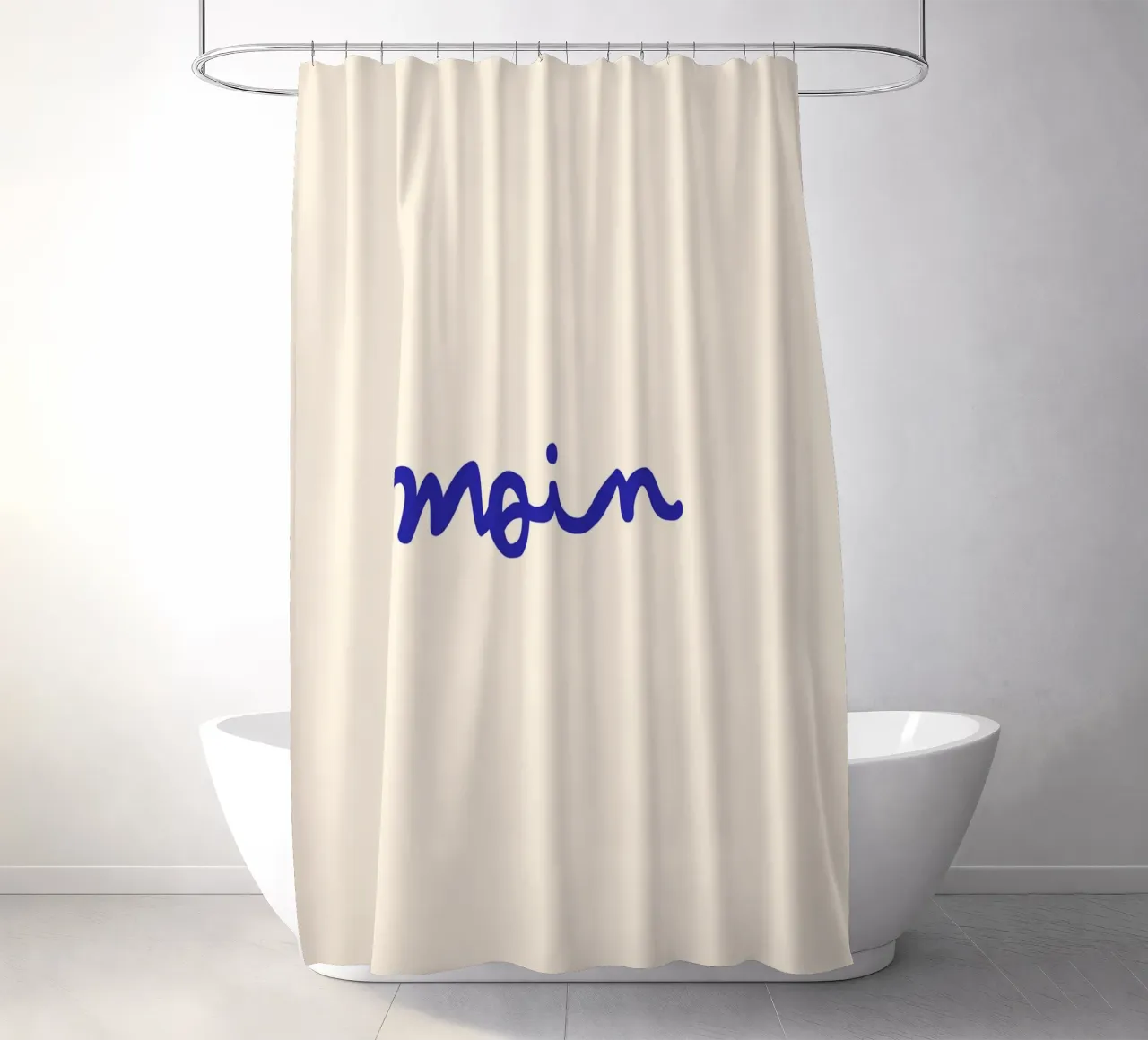 Moin | Handgeschriebener Statement Print cortina de baño de PrintCessStudio