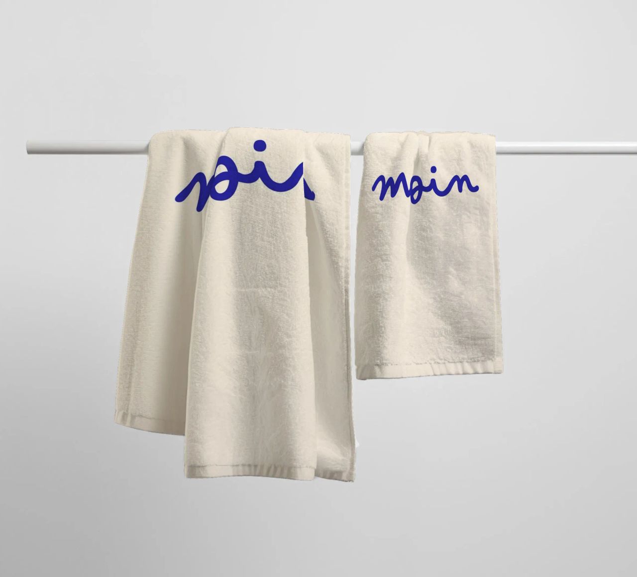 Moin | Handgeschriebener Statement Print asciugamano da bagno da PrintCessStudio