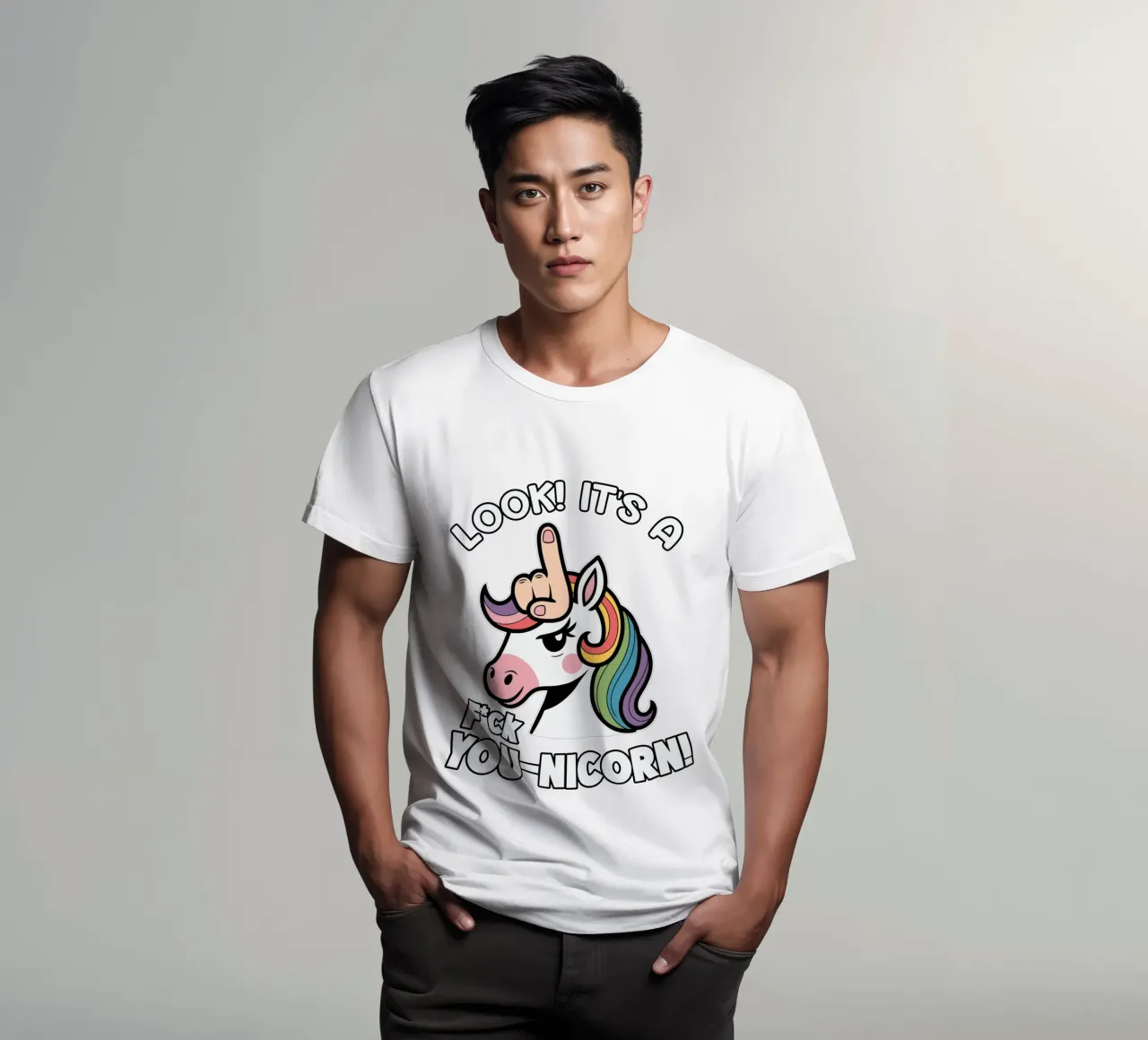 Look! it's a f*ck you-unicorn! t-shirt da edsonramosart