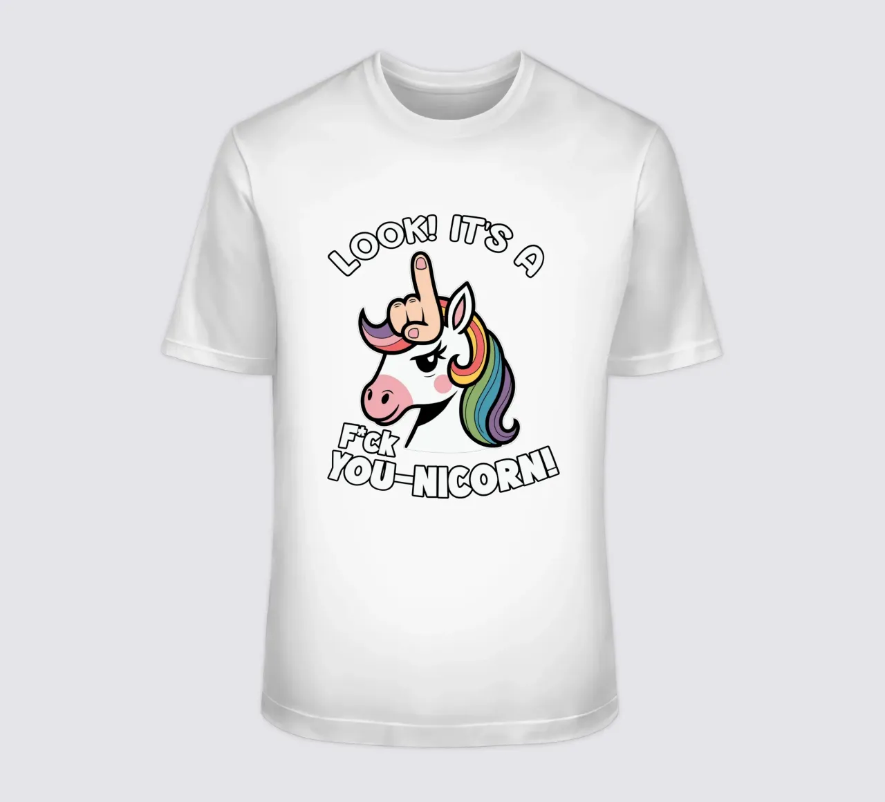 Look! it's a f*ck you-unicorn! t-shirt da edsonramosart