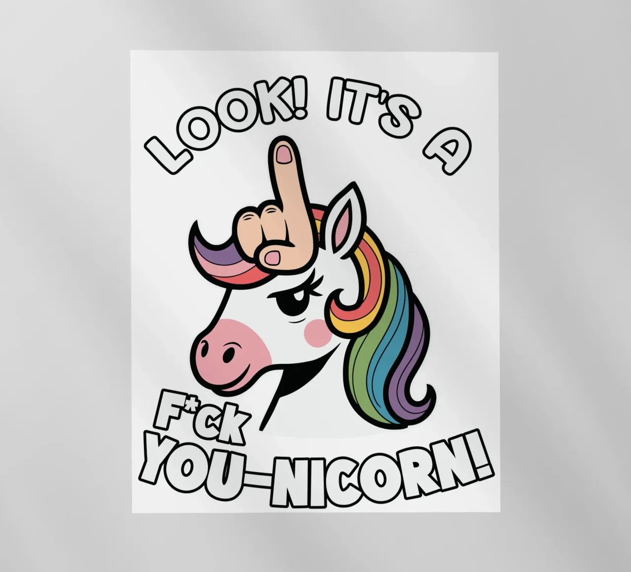 Look! it's a f*ck you-unicorn! pellicola backlit da edsonramosart