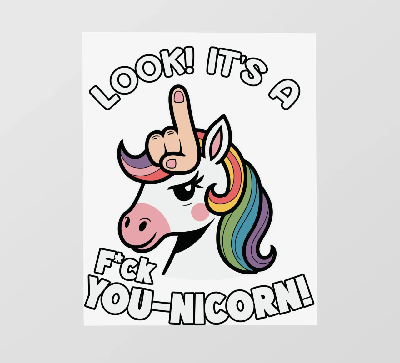 Look! it's a f*ck you-unicorn! pellicola backlit da edsonramosart