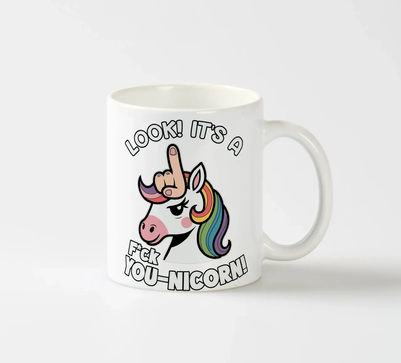 Look! it's a f*ck you-unicorn! tazza in ceramica da edsonramosart
