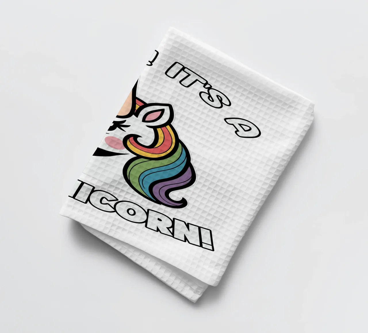 Look! it's a f*ck you-unicorn! canovaccio da cucina da edsonramosart