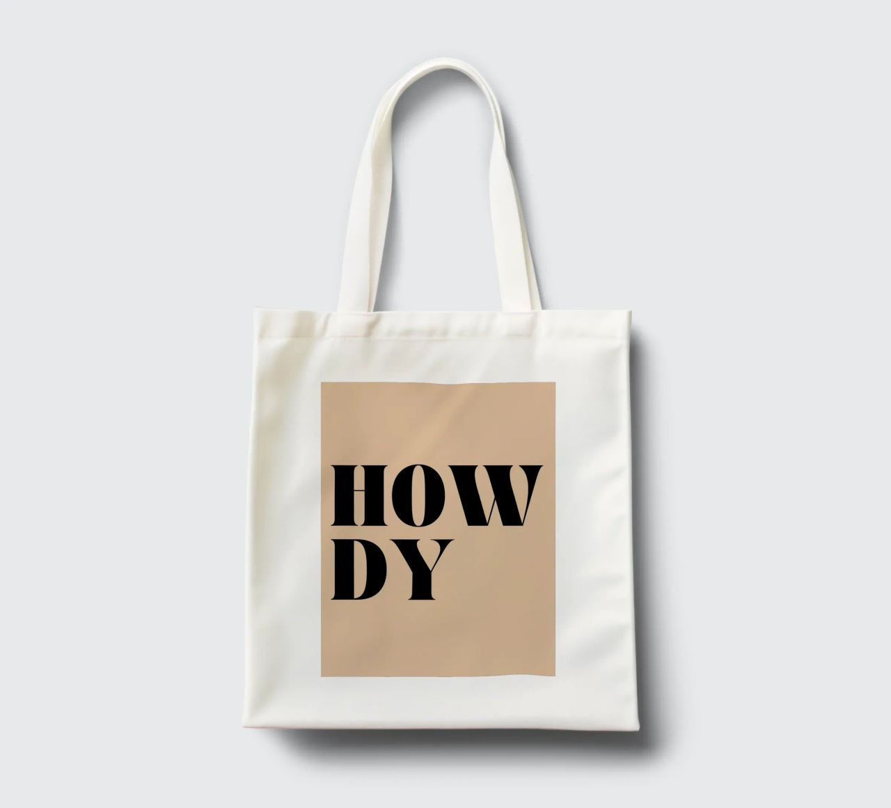 Howdy | Casual & Friendly Statement Print borsa in juta da PrintCessStudio