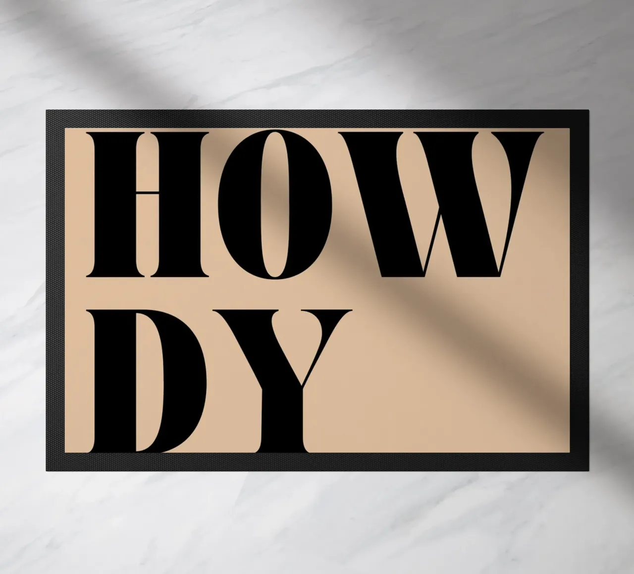 Howdy | Casual & Friendly Statement Print deurmat van PrintCessStudio
