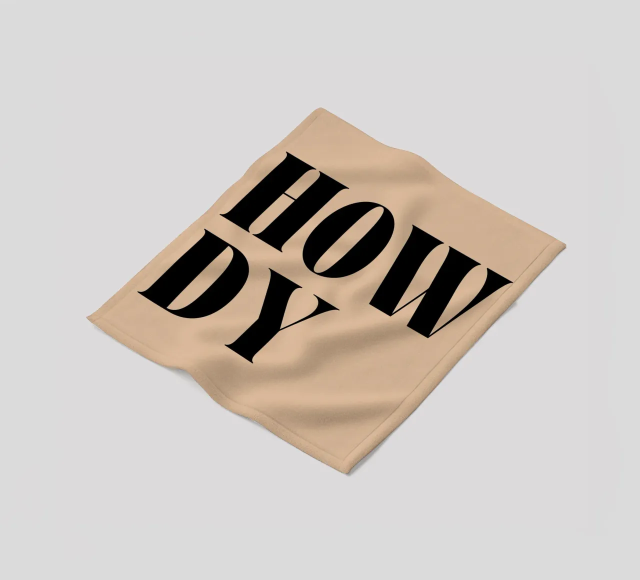 Howdy | Casual & Friendly Statement Print coperta in pile da PrintCessStudio