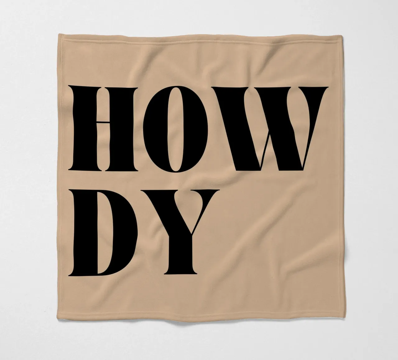 Howdy | Casual & Friendly Statement Print coperta in pile da PrintCessStudio