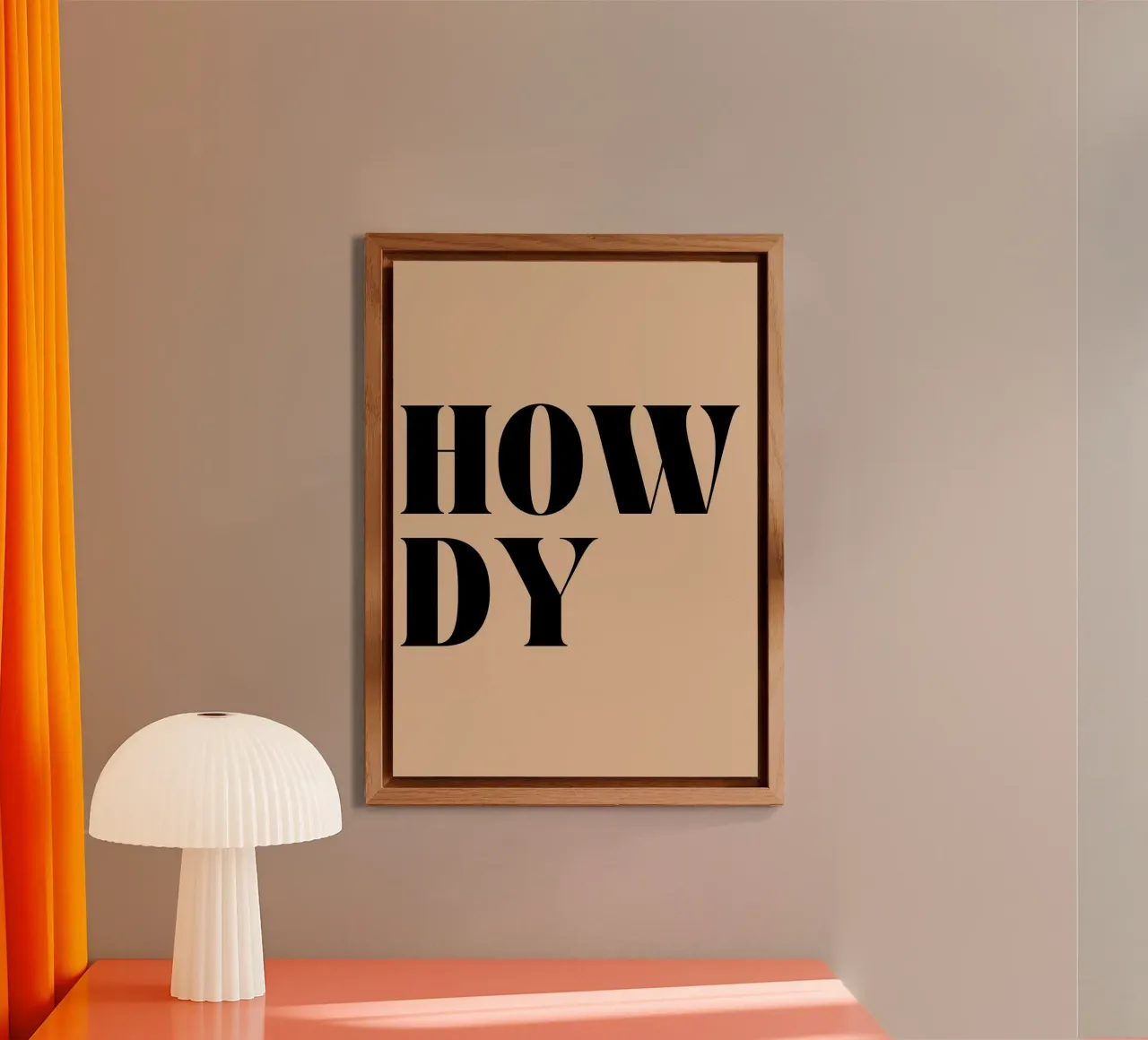 Howdy | Casual & Friendly Statement Print alu-dibond by PrintCessStudio