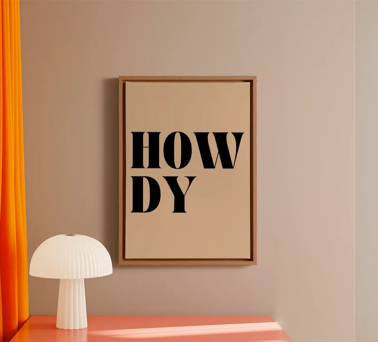 Howdy | Casual & Friendly Statement Print canvas by PrintCessStudio