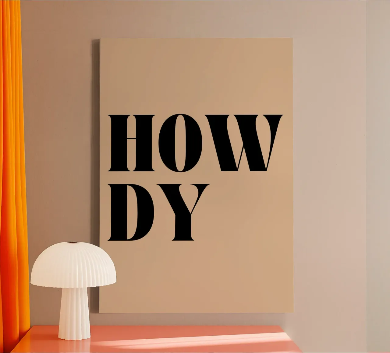 Howdy | Casual & Friendly Statement Print lienzo de PrintCessStudio