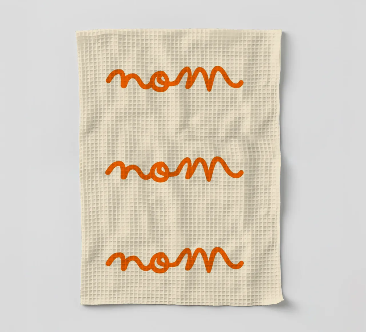 Nom, Nom, Nom | Cute & Playful Print for Foodies canovaccio da cucina da PrintCessStudio