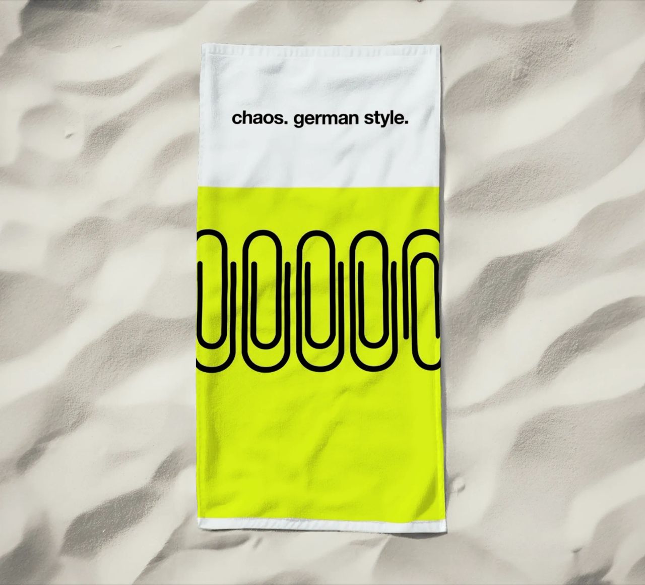 German Chaos beach towel by Kubistika