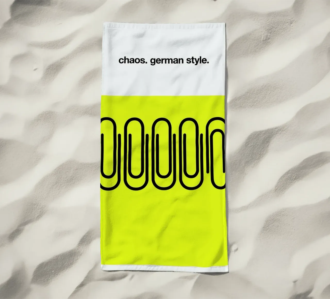 German Chaos beach towel by Kubistika