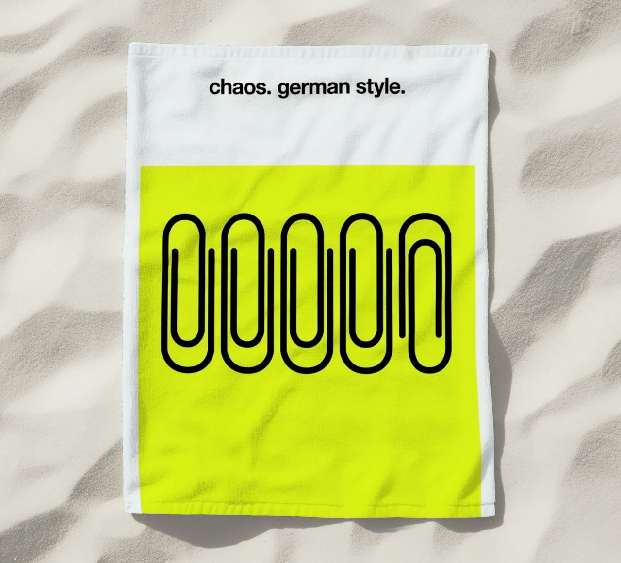 German Chaos beach towel by Kubistika