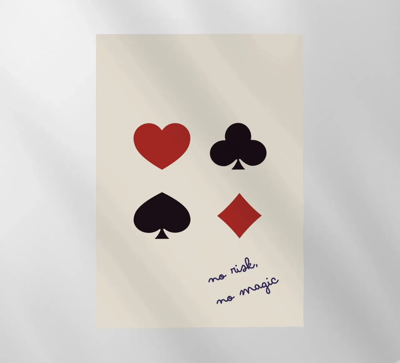 No Risk, No Magic | Bold & Playful Card Deck Print pellicola backlit da PrintCessStudio