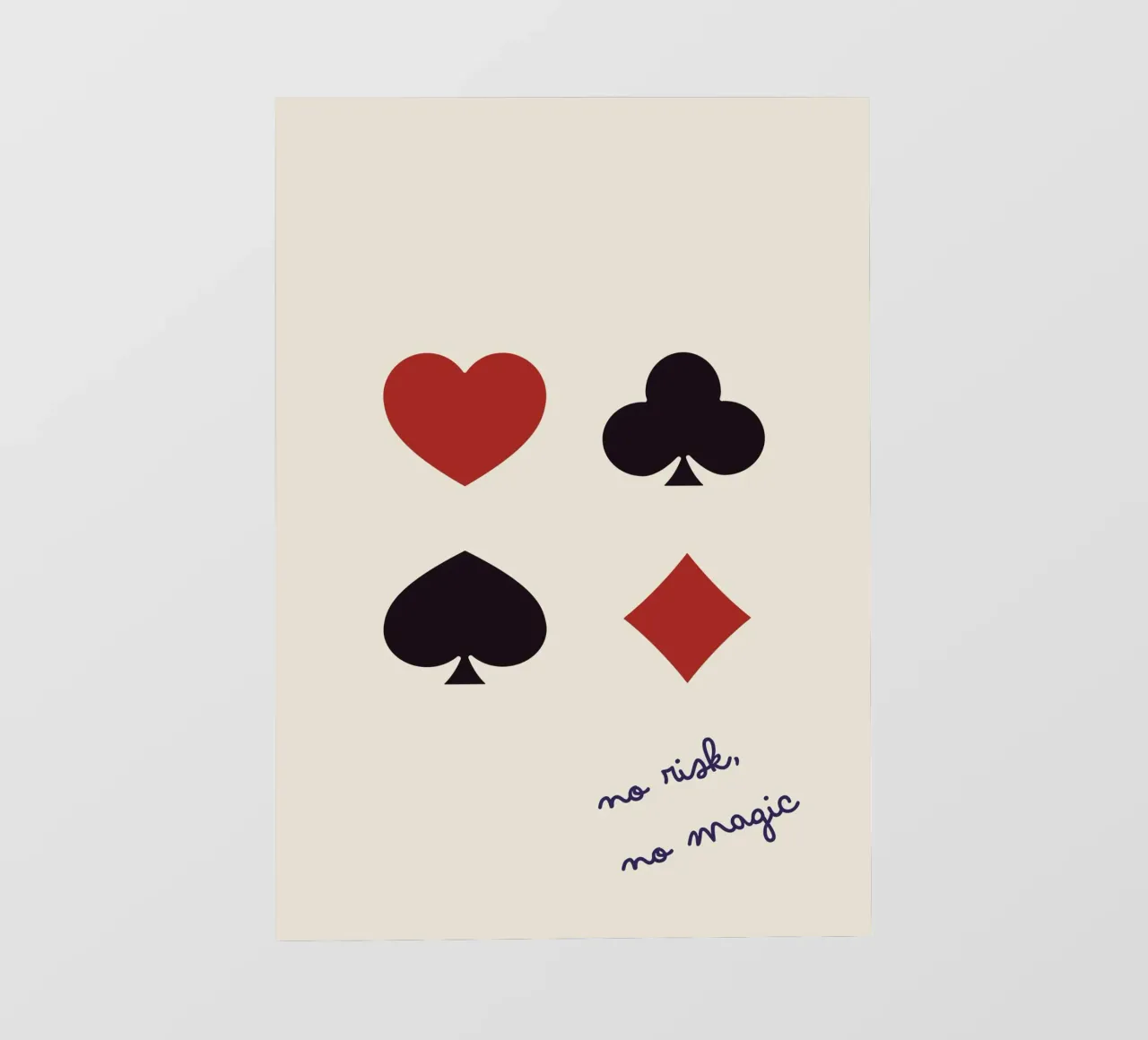 No Risk, No Magic | Bold & Playful Card Deck Print Fototapete von PrintCessStudio