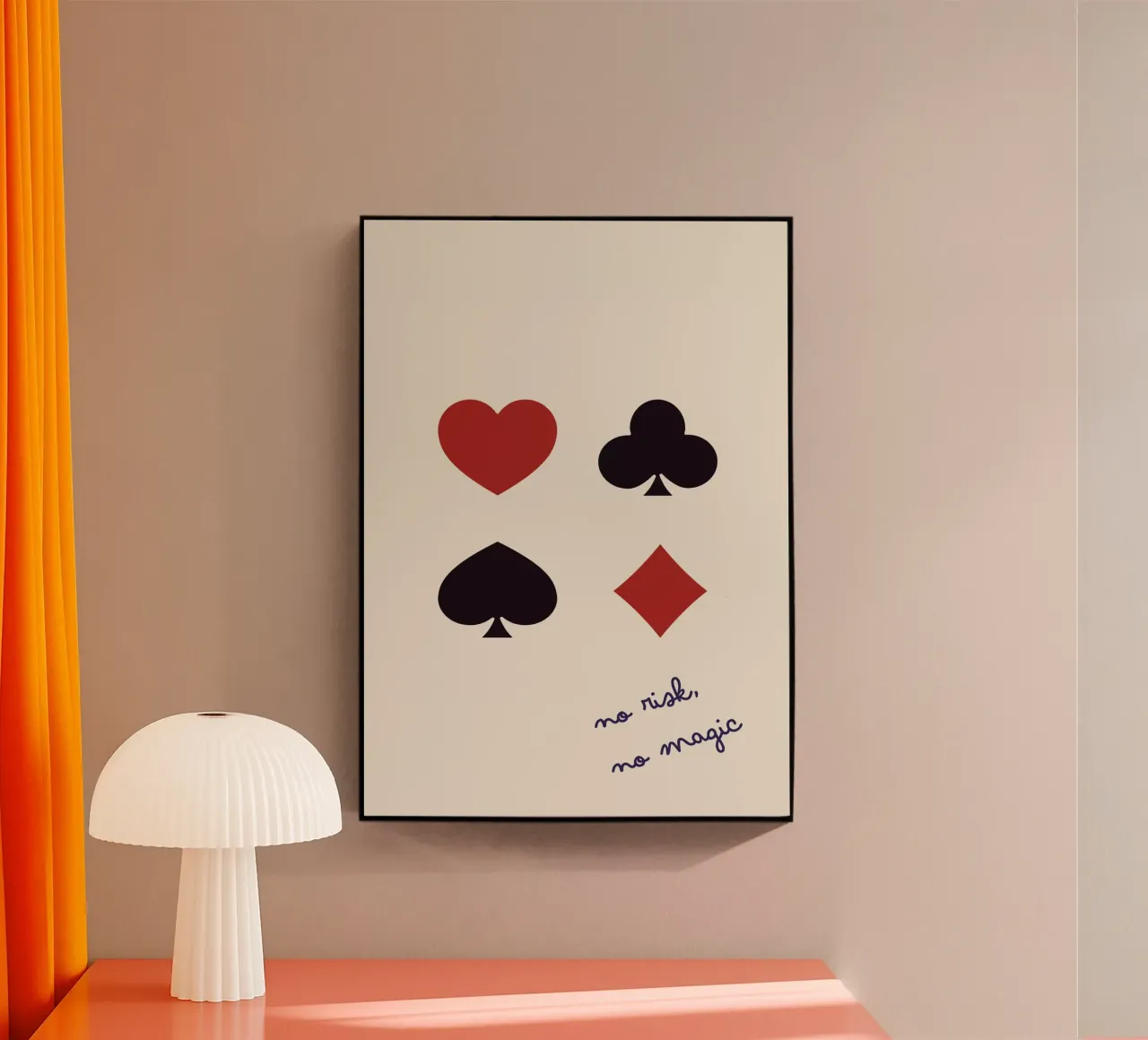 No Risk, No Magic | Bold & Playful Card Deck Print plexiglass da PrintCessStudio