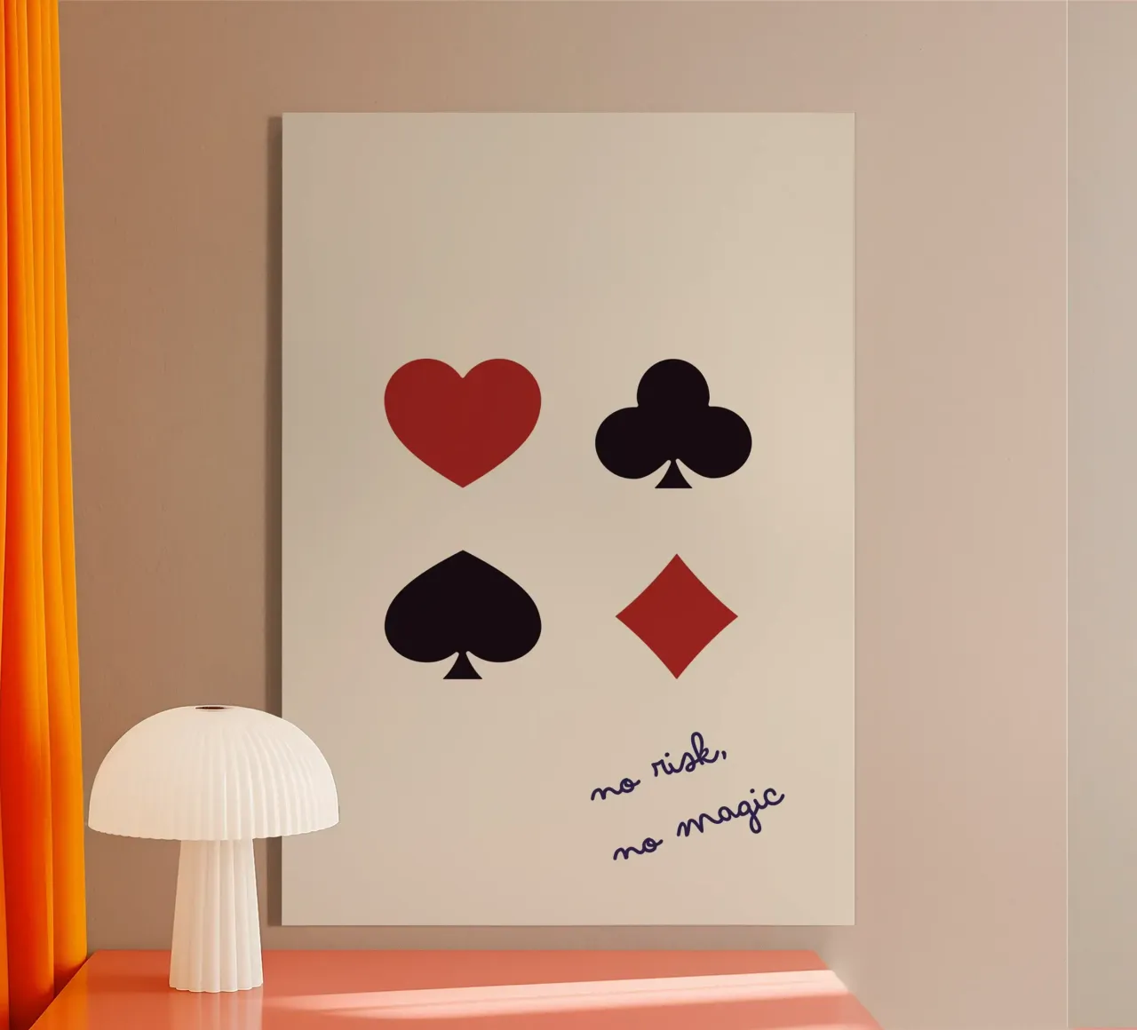 No Risk, No Magic | Bold & Playful Card Deck Print plexiglass da PrintCessStudio