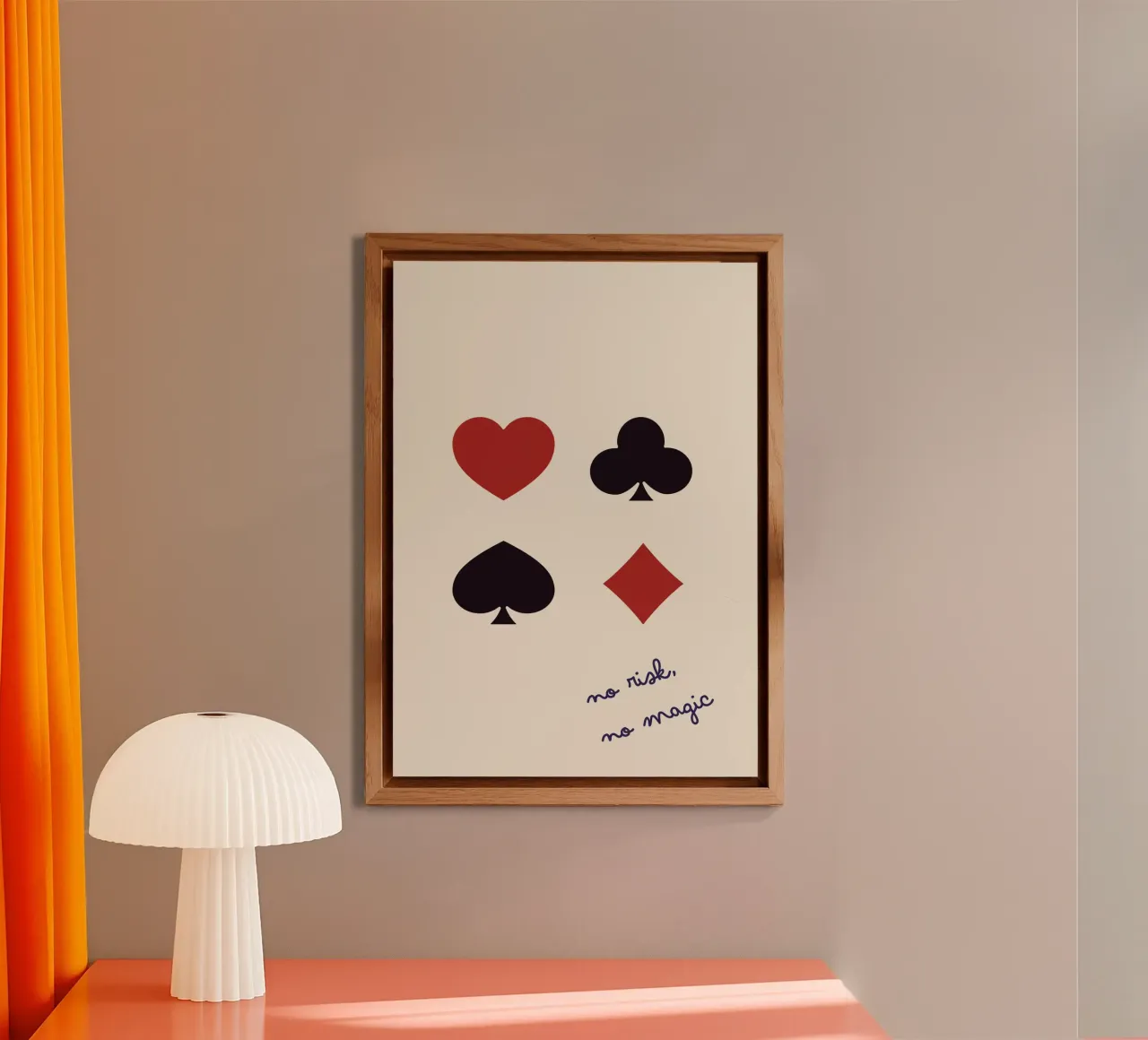 No Risk, No Magic | Bold & Playful Card Deck Print alluminio dibond da PrintCessStudio