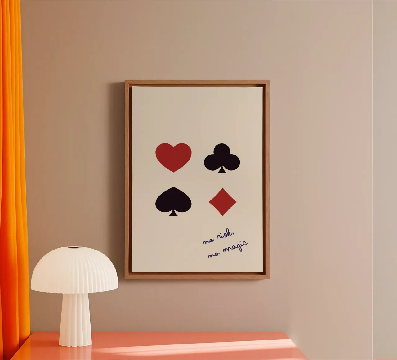 No Risk, No Magic | Bold & Playful Card Deck Print canvas van PrintCessStudio
