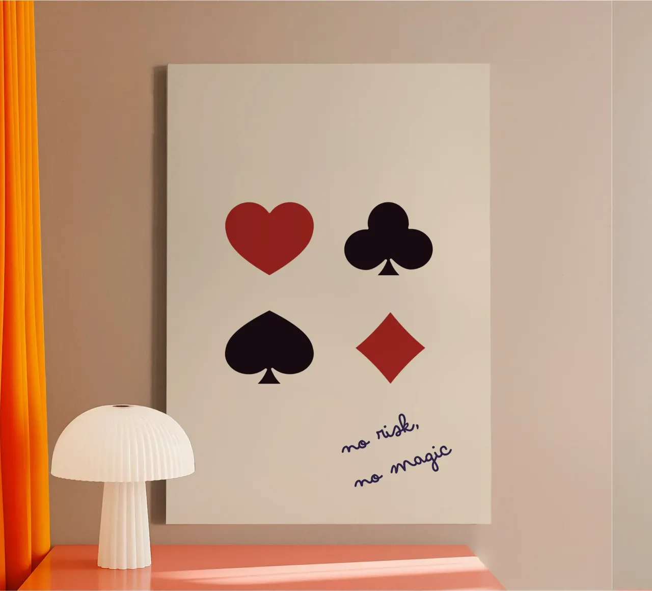 No Risk, No Magic | Bold & Playful Card Deck Print canvas van PrintCessStudio