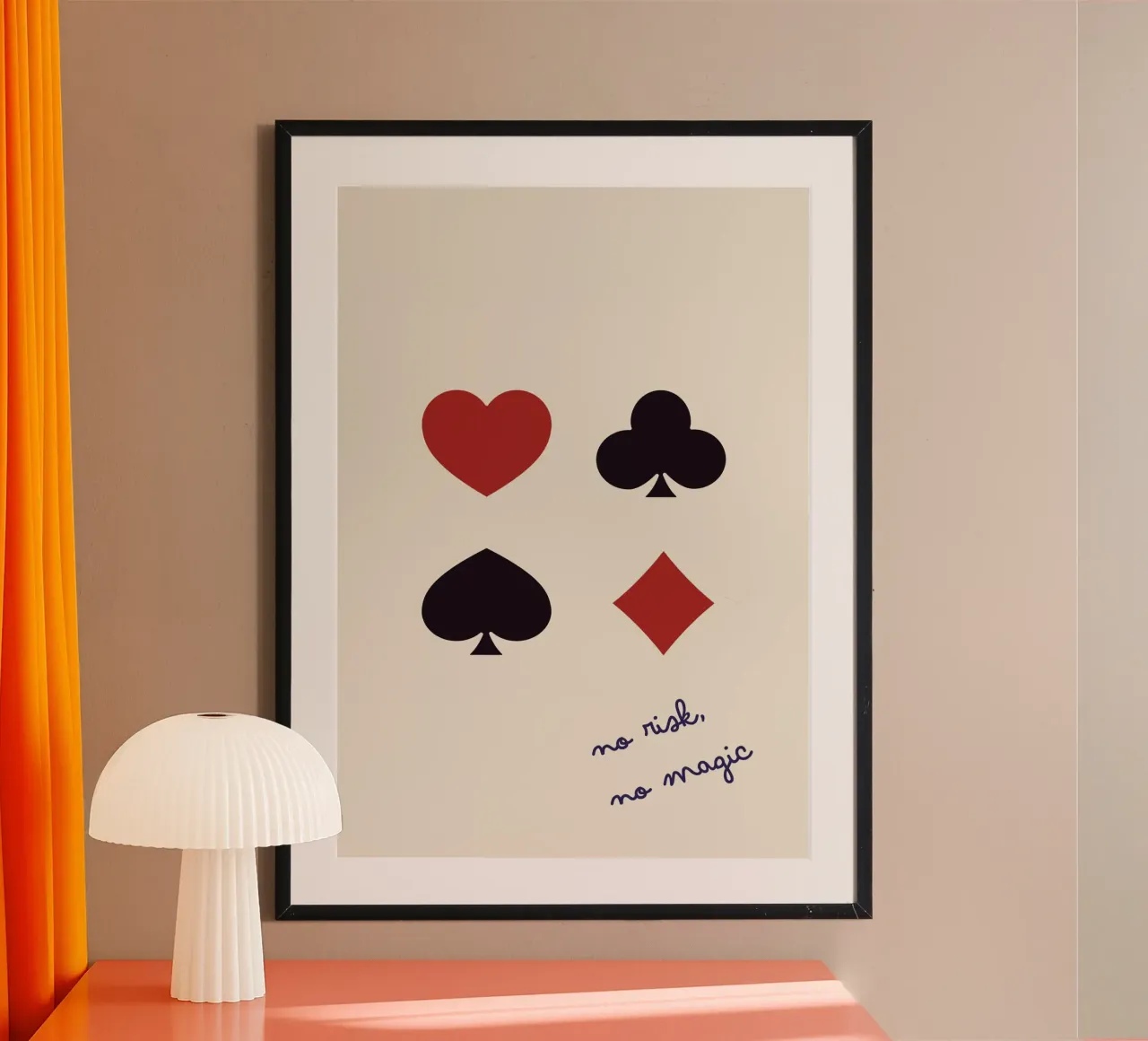 No Risk, No Magic | Bold & Playful Card Deck Print carta hahnemühle da PrintCessStudio