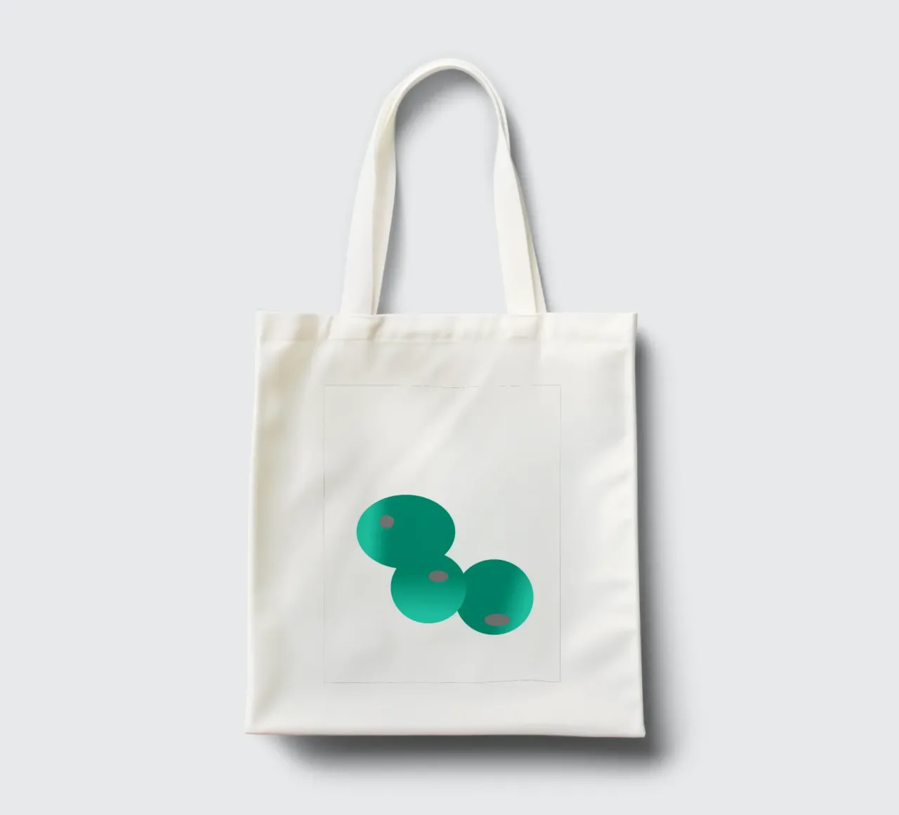 Tre palline verdi e blu borsa in juta da Something for you