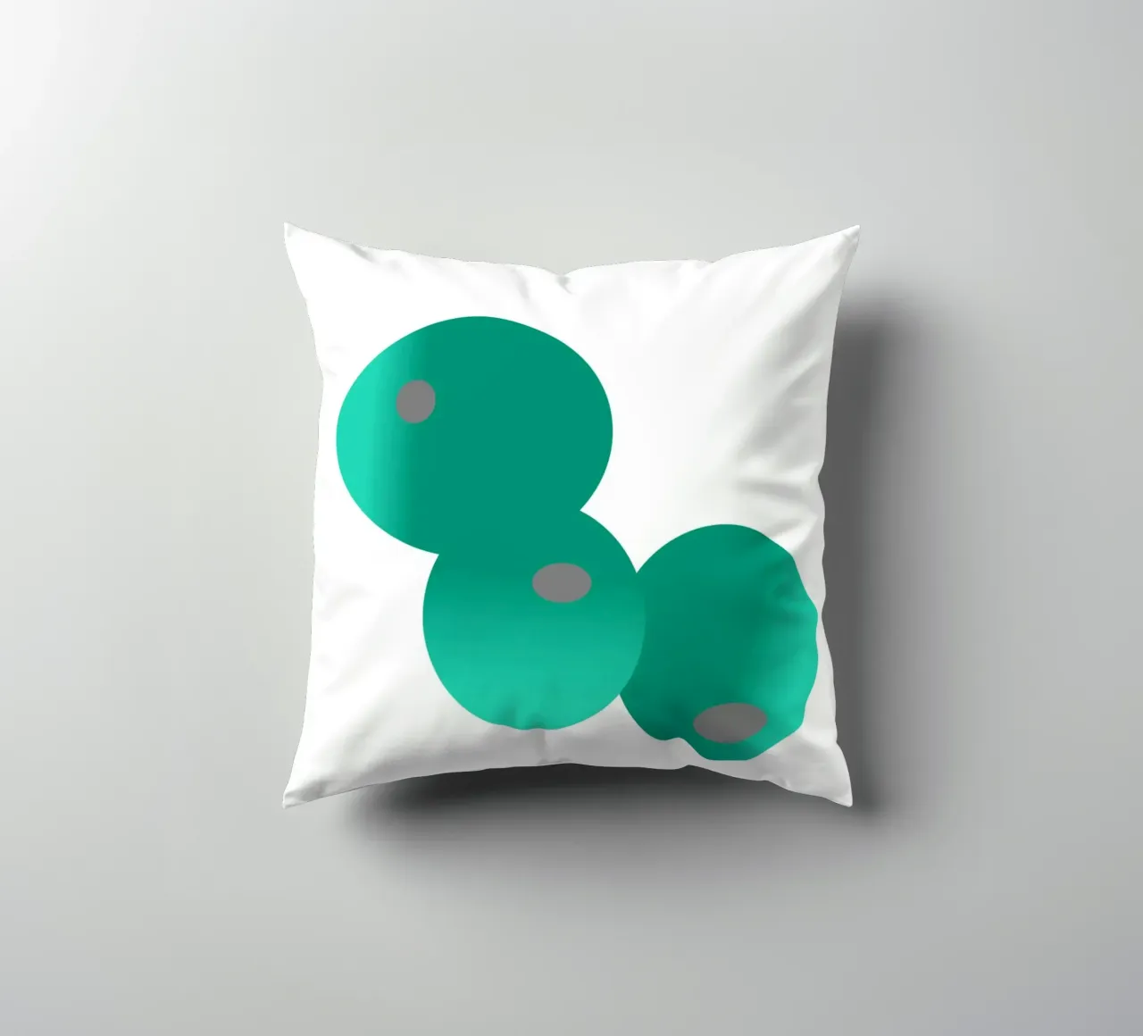 Tre palline verdi e blu cuscino da Something for you