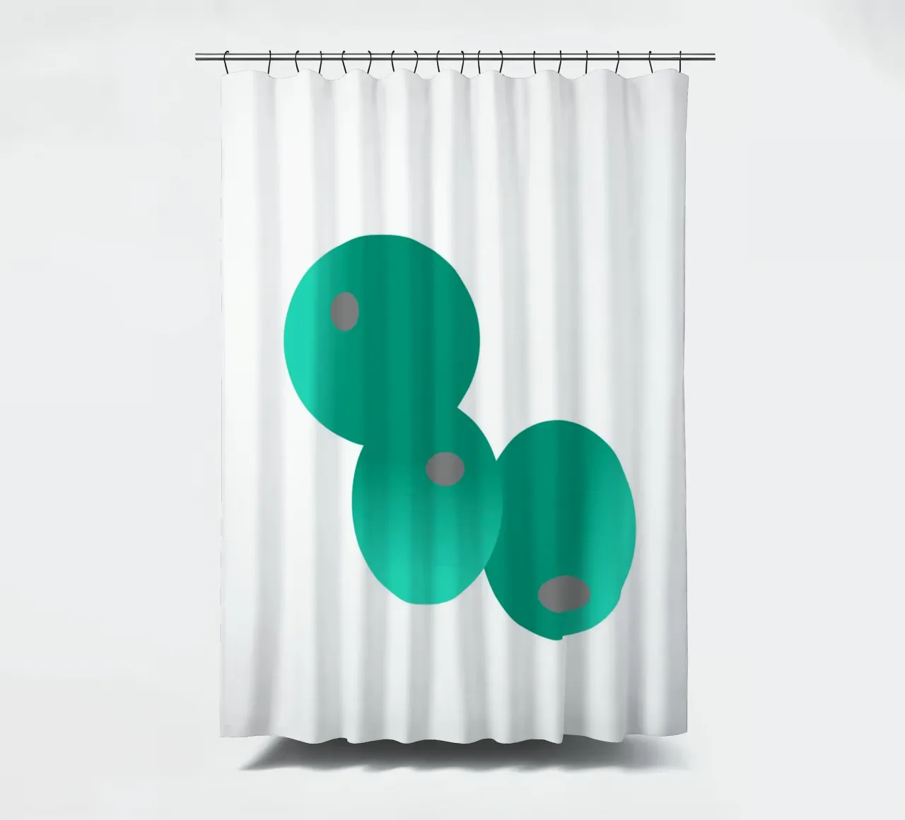 Tre palline verdi e blu tenda da doccia da Something for you